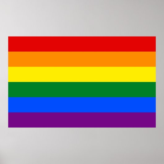 LGBT Rainbow Gay Pride Flag Poster (Vorne)