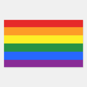 LGBT Rainbow Gay Pride Flag Rechteckiger Aufkleber