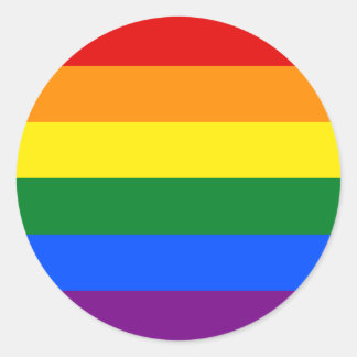 LGBT Rainbow Gay Pride Flag Runder Aufkleber