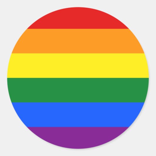 LGBT Rainbow Gay Pride Flag Runder Aufkleber (Vorderseite)
