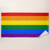 LGBT Rainbow Gay Pride Flag Strandtuch (Vorderseite)
