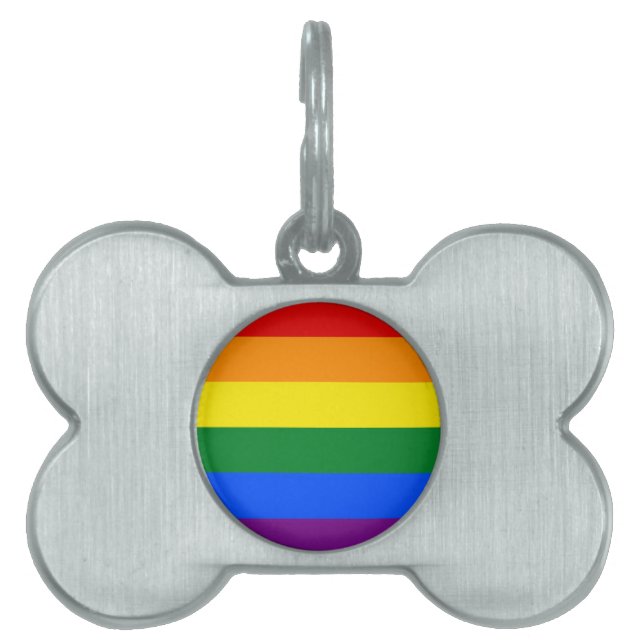 LGBT Rainbow Gay Pride Flag Tiermarke (Vorderseite)