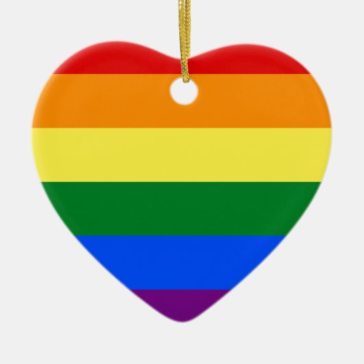 LGBT-Rainbow-Gay Pride Keramik Ornament (Vorne)