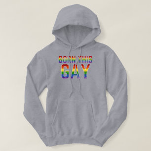 LGBT Rainbow Glitzer Geboren Hoodie