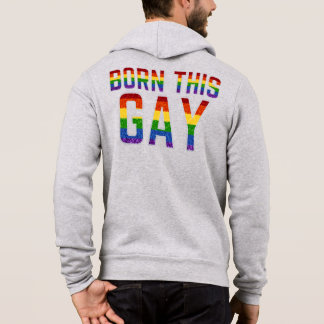 LGBT Rainbow Glitzer Geboren Hoodie