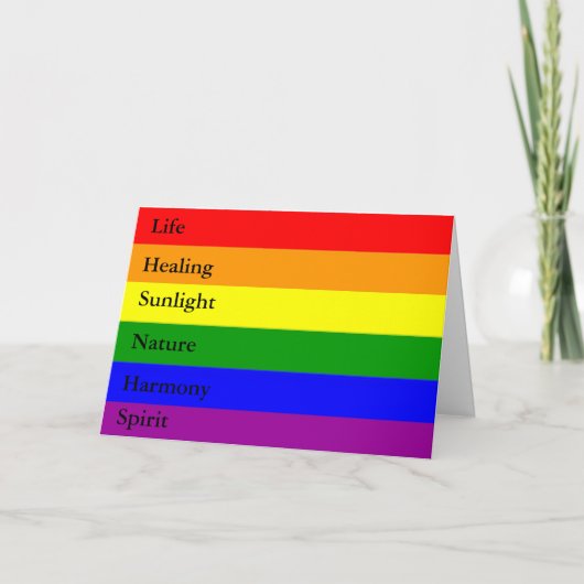 LGBT-Rainbow-Grußkarte Karte (Vorderseite)