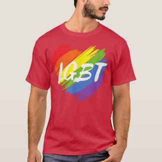 LGBT-Rainbow-Herzdesign-Unterstützung Gleichwertig T-Shirt