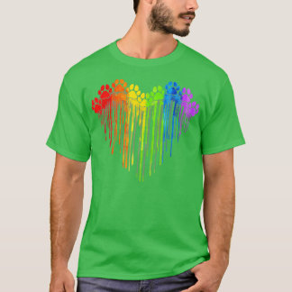 LGBT Rainbow Hund Niedliche Lesbische Gay Dog L T-Shirt