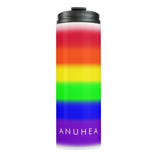 LGBT-RAINBOW IN NIEDERFARBEN THERMOSBECHER (Vorderseite)