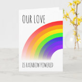 LGBT Rainbow Karte (Gelbe Blume)