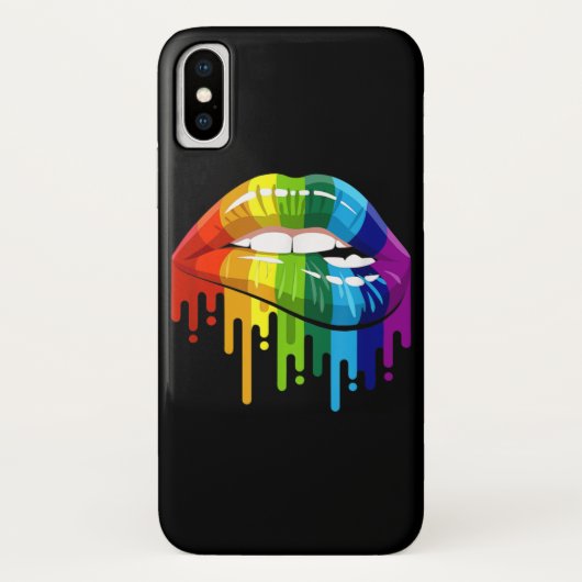 LGBT Rainbow Lip Gay Pride Case-Mate iPhone Hülle (Rückseite)
