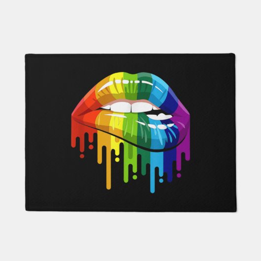 LGBT Rainbow Lip Gay Pride Fußmatte (Vorderseite)