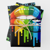 LGBT Rainbow Lip Gay Pride Geschenkpapier Set (Beispiel)