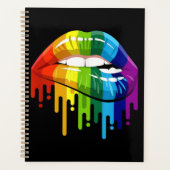 LGBT Rainbow Lip Gay Pride Planer (Vorderseite)