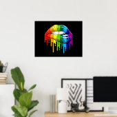 LGBT Rainbow Lip Gay Pride Poster (Heimbüro)