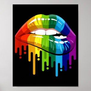 LGBT Rainbow Lip Gay Pride Poster