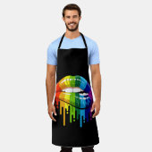 LGBT Rainbow Lip Gay Pride Schürze (Getragen)