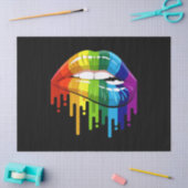 LGBT Rainbow Lip Gay Pride Seidenpapier (Basteln)