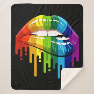 LGBT Rainbow Lip Gay Pride Sherpadecke