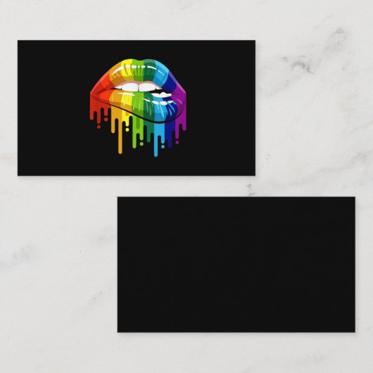 LGBT Rainbow Lip Gay Pride Visitenkarte (Vorne/Hinten)