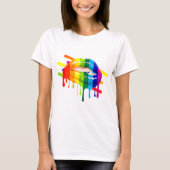 LGBT Rainbow Lips Art T - Shirt (Vorderseite)