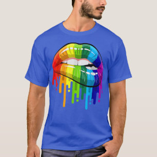 LGBT Rainbow Lips Pride Gay, homosexuell, lesbisch T-Shirt