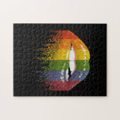 LGBT Rainbow Lips Prip - Homosexuell, lesbisch Puzzle (Horizontal)