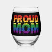 LGBT Rainbow Mama Gay Pride LGBT LGBTQ Weinglas Ohne Stiel (Rückseite)