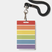 LGBT Rainbow Med Color Personalisiert Ausweis (Rückseite mit Lanyard)