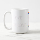 LGBT Rainbow Monogram Custom Text Liebe ist Liebe Kaffeetasse (Links)