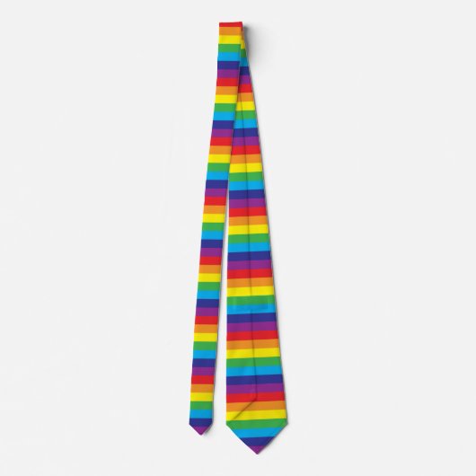 Lgbt Rainbow Pattern Krawatte (Rückseite)