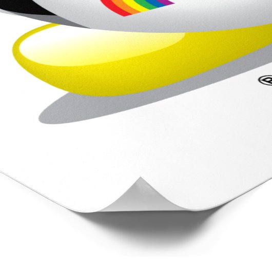 LGBT Rainbow Penguin Poster (Ecke)
