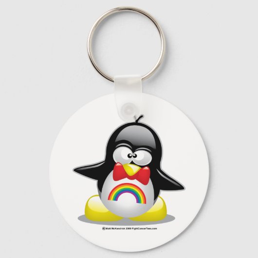 LGBT Rainbow Penguin Schlüsselanhänger (Vorderseite)