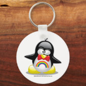 LGBT Rainbow Penguin Schlüsselanhänger (Vorderseite)