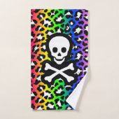 LGBT Rainbow Piratenflagge Leopard Print Badhandtuch Set (Handtuch)