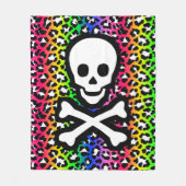 LGBT Rainbow Piratenflagge Pirate Skull Fleecedecke (Vorderseite)