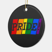 LGBT rainbow pride Ceramic Ornament (Links)