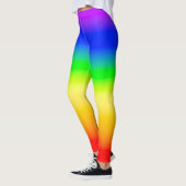 LGBT Rainbow Pride Flag Ombre Gradient Stripes Leggings (Links)