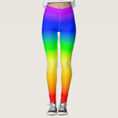 LGBT Rainbow Pride Flag Ombre Gradient Stripes Leggings (Vorderseite)