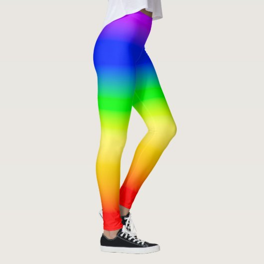 LGBT Rainbow Pride Flag Ombre Gradient Stripes Leggings (Rechts)