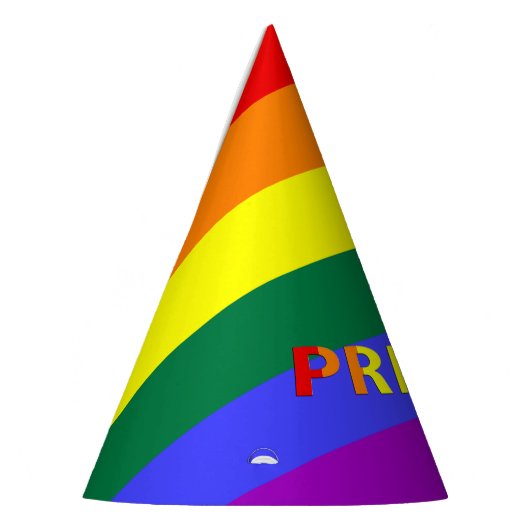 LGBT Rainbow Pride Flag & Pride Text Party Hat Partyhütchen (Links)