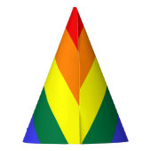 LGBT Rainbow Pride Flag & Pride Text Party Hat Partyhütchen (Rückseite)