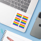 LGBT-Rainbow-Pride-Flagge Aufkleber (Laptop mit iPhone)