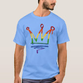 LGBT Rainbow Pride Glitzer Crown T-Shirt (Vorderseite)