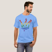 LGBT Rainbow Pride Glitzer Crown T-Shirt (Vorne ganz)