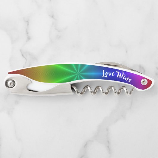 LGBT Rainbow Pride Liebe gewinnt Kellnermesser (Vorderseite)
