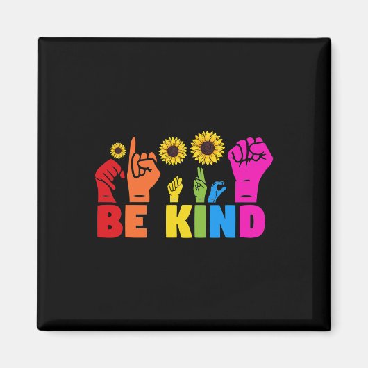 LGBT Rainbow Pride Monat ASL Handzeichen L Magnet (Vorne)
