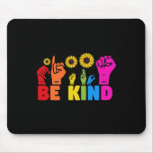 LGBT Rainbow Pride Monat ASL Handzeichen L Mousepad (Vorne)