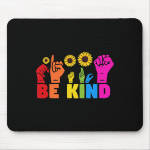 LGBT Rainbow Pride Monat ASL Handzeichen L Mousepad