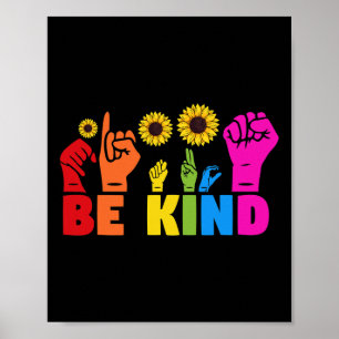 LGBT Rainbow Pride Monat ASL Handzeichen L Poster